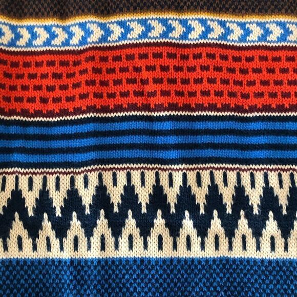 Aztec Knit Fringed Scarf  - Picture 5 of 5